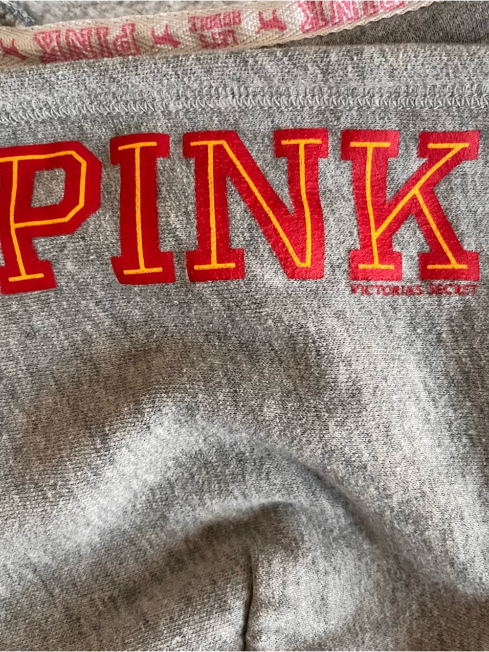 VS PINK Kansas City Chiefs Hoodie Womens Sz L Gray Pullover NFL Logo Sweatshirt - Picture 5 of 10